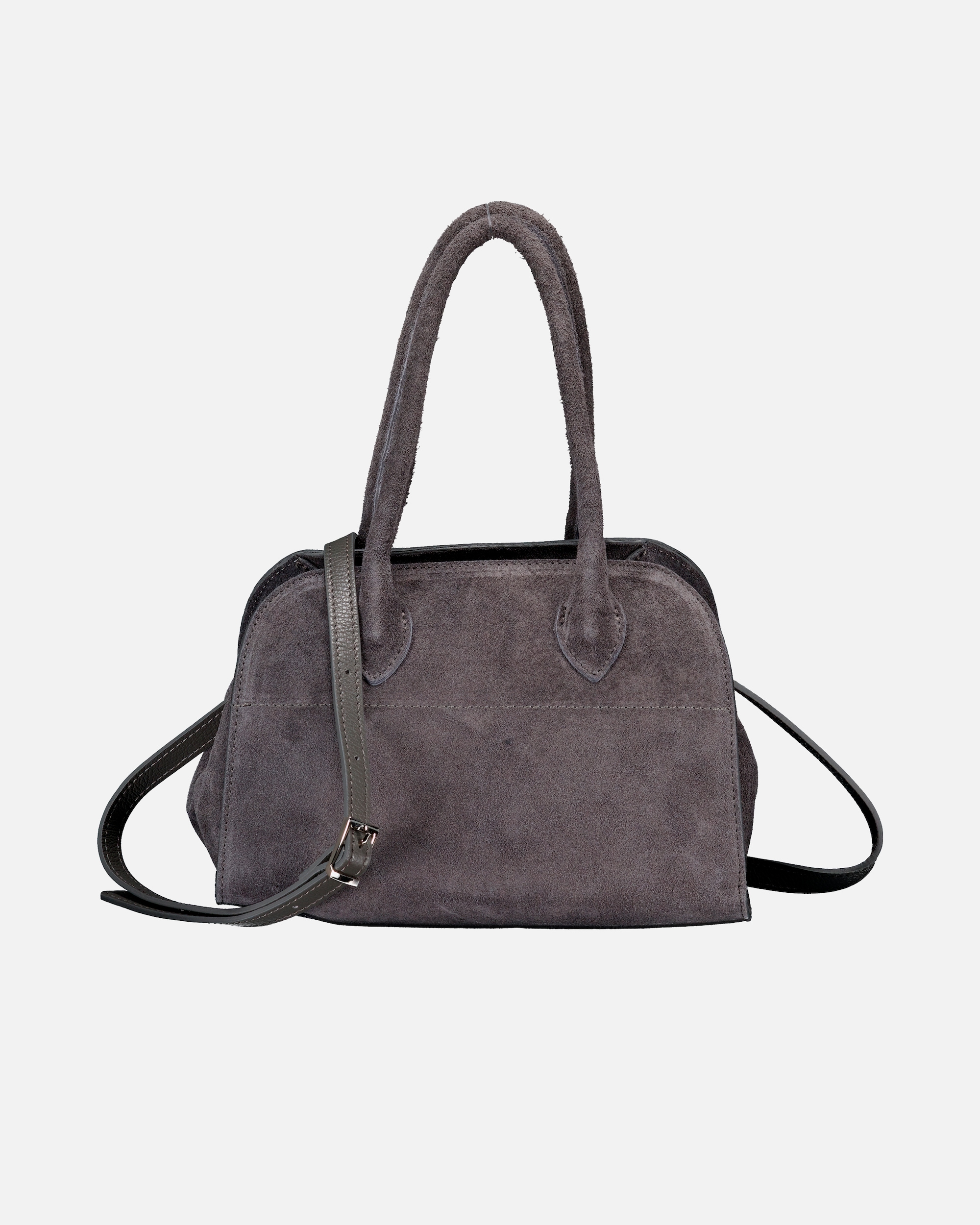 Tasche für Weiblich Hausfelder Manufaktur Tasche Velours Dunkelgrau