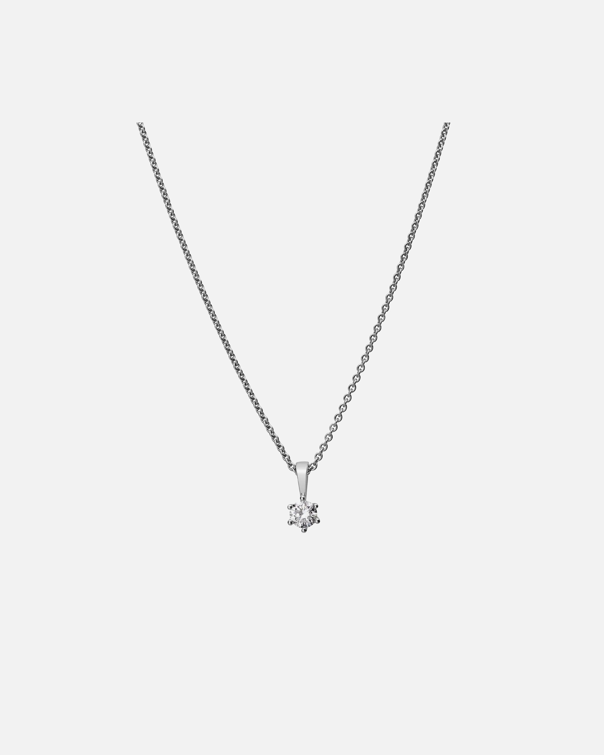 Halskette für Weiblich Lyomi Default Brand Line Anhänger mit Kette 585/- Gold Diamant Lab Grown weiß 0,20ct. weiß