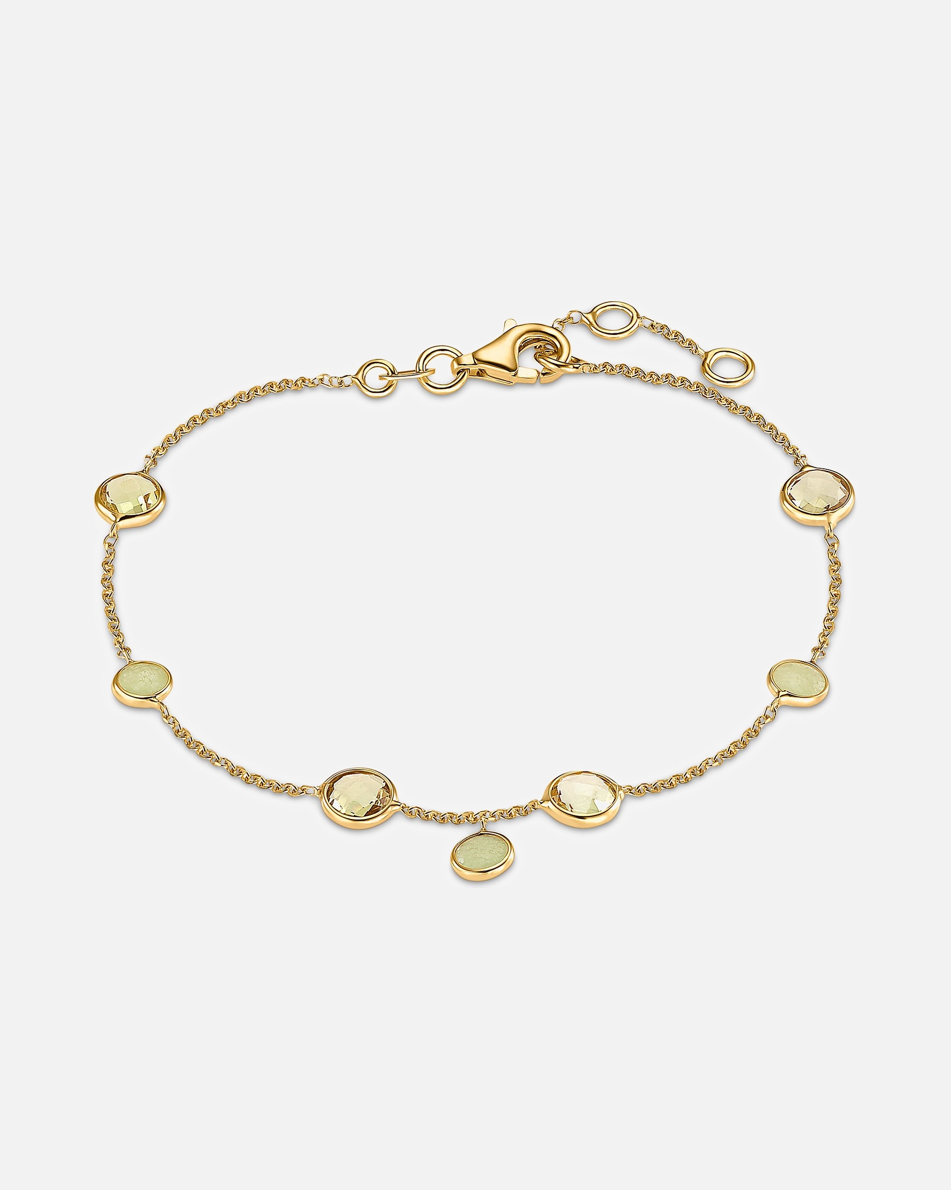 Armband für Weiblich CHRIST Armband 375er Gelbgold hellgrün