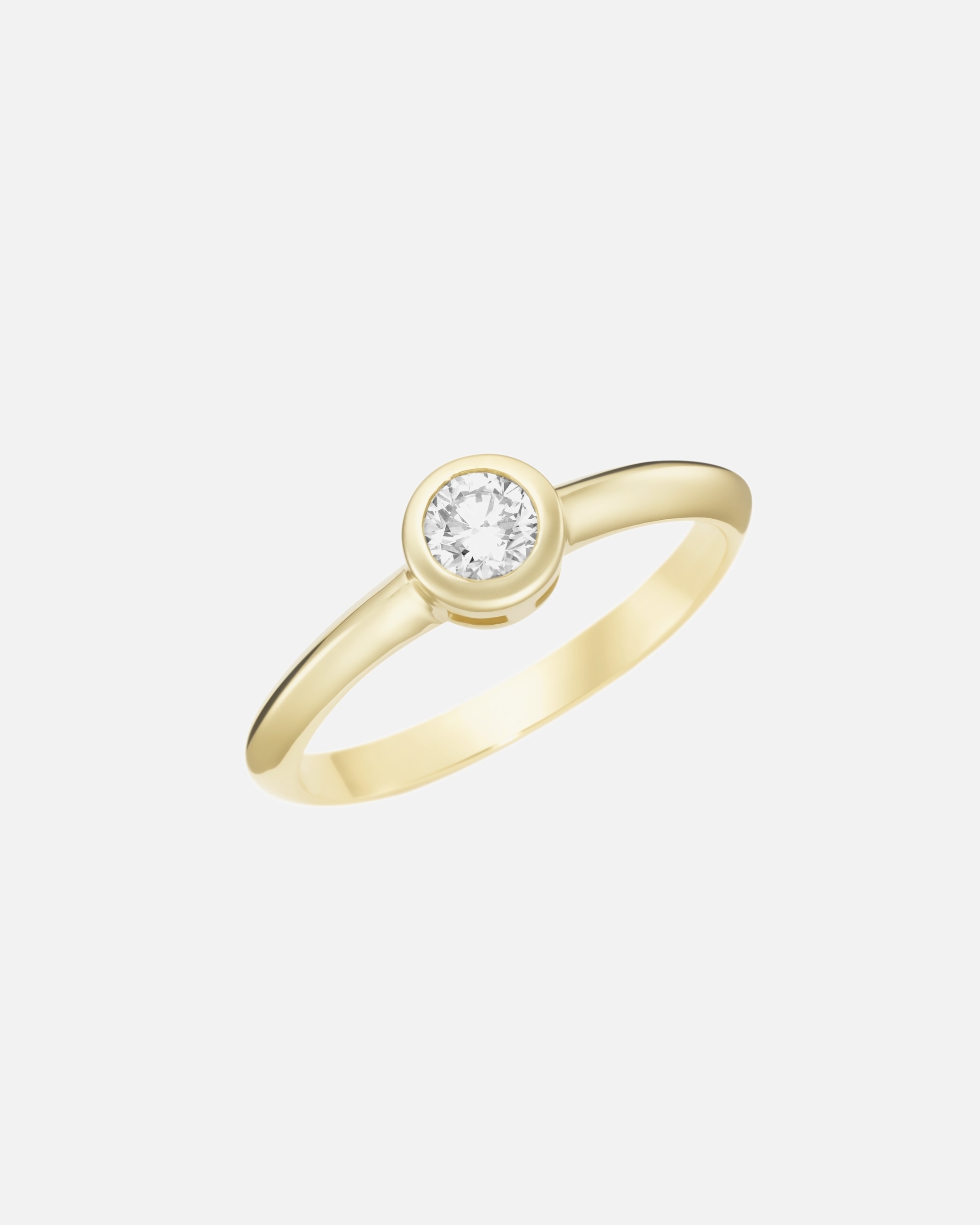 Ring für Unisex Luigi Merano Ring mit Brillant in Zargenfassung, Gold 585 54