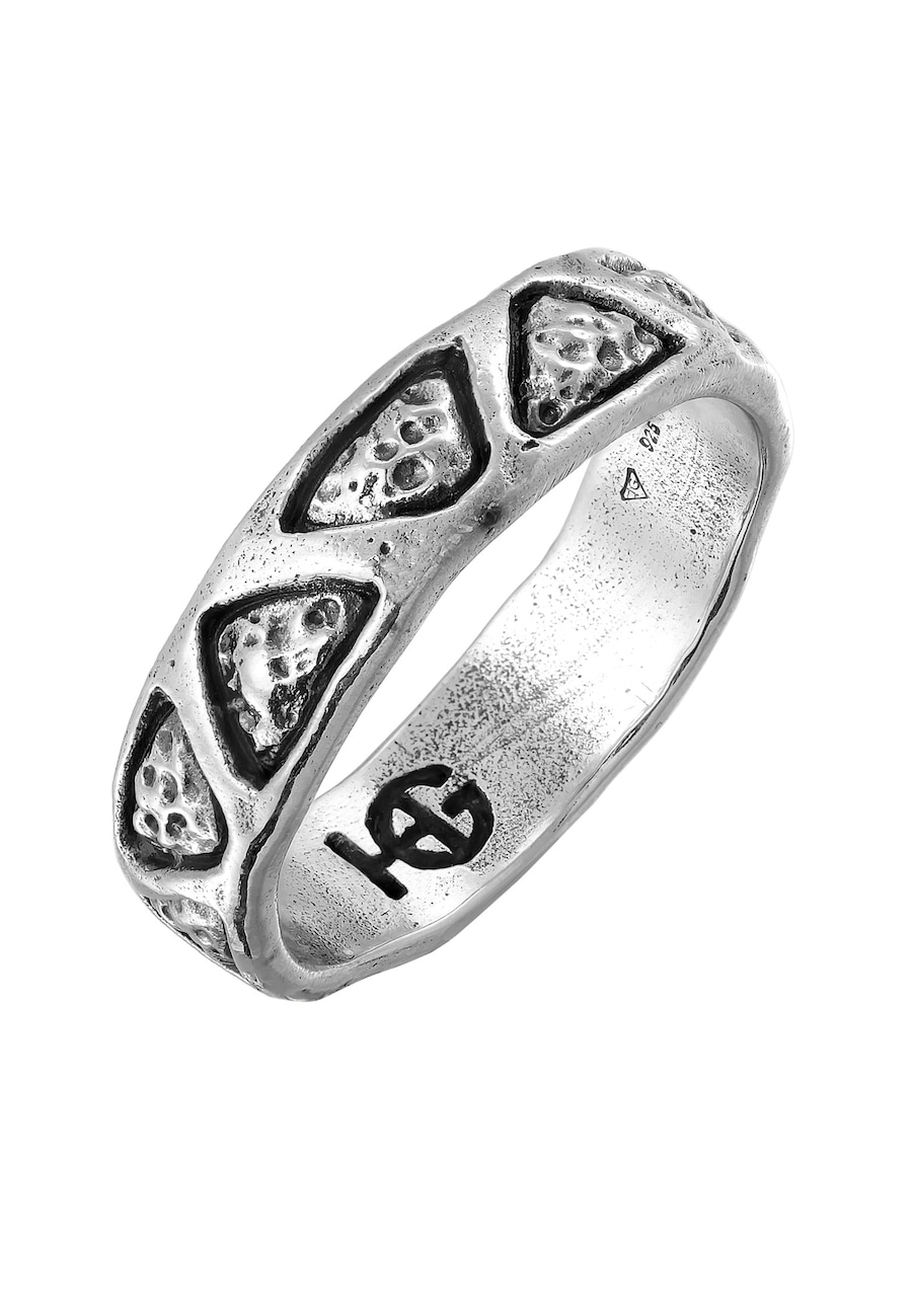 Haze & Glory Bandring Dreieck Symbol - Azetec 925 Silber 66 Herren