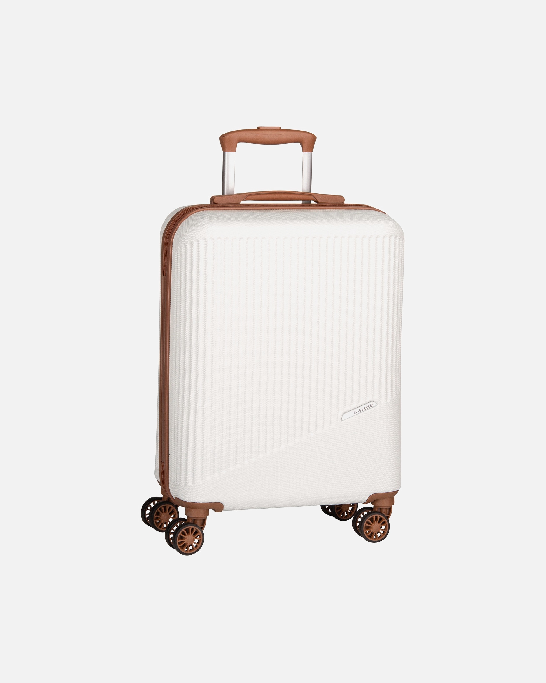 Trolley für Unisex Travelite Trolley Bali 4w Trolley S Weiss/Cognac