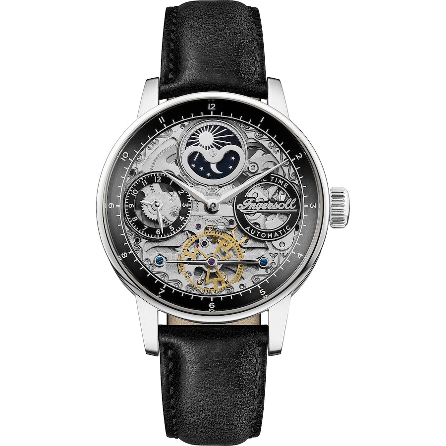 Ingersoll Herrenuhr Edelstahl schwarz Herren