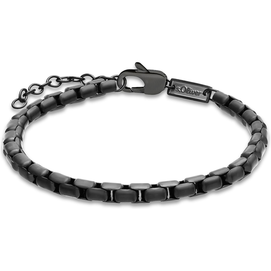 s.Oliver Armband Edelstahl schwarz Herren