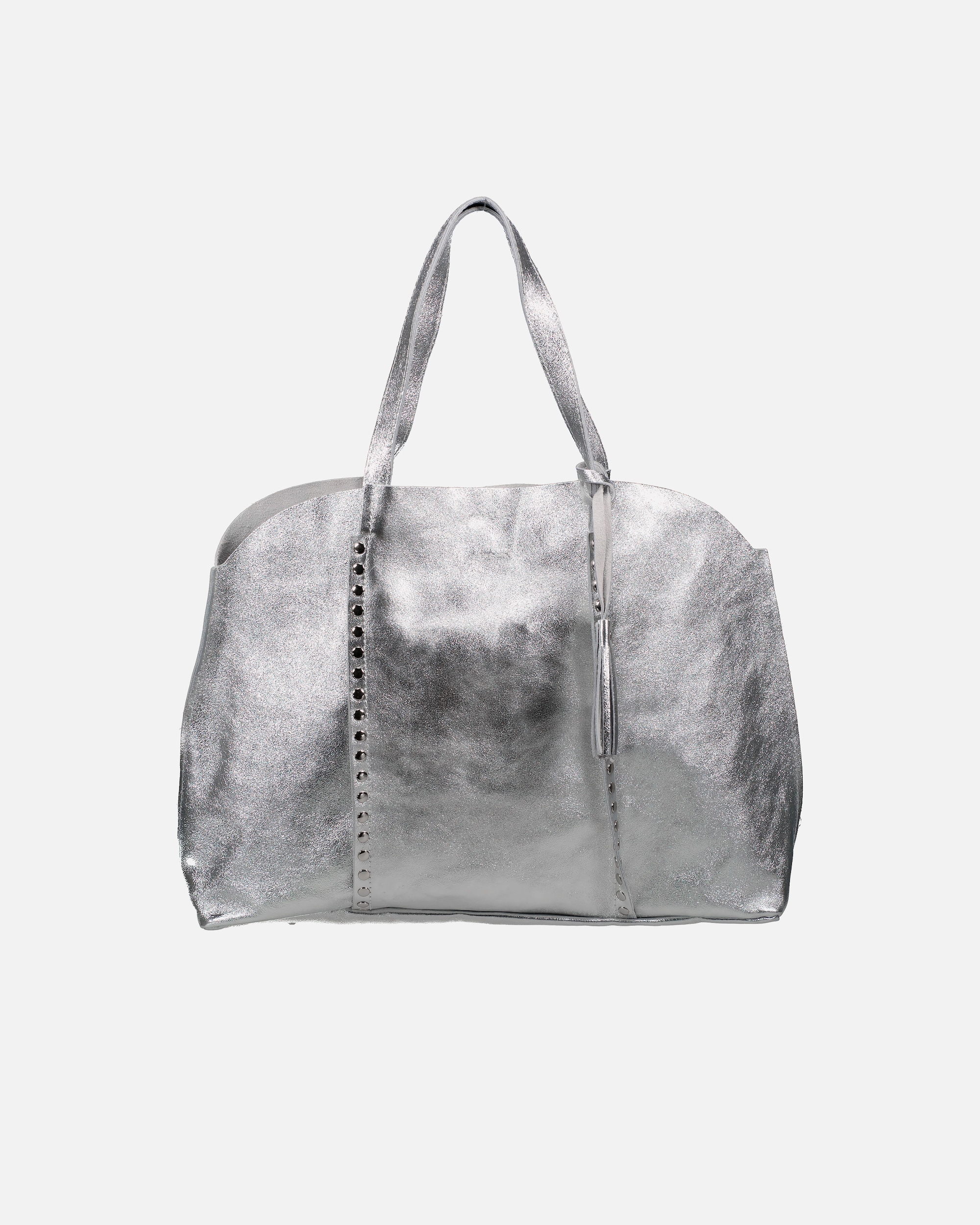 Tasche für Weiblich Hausfelder Manufaktur Tasche Metallic Silber