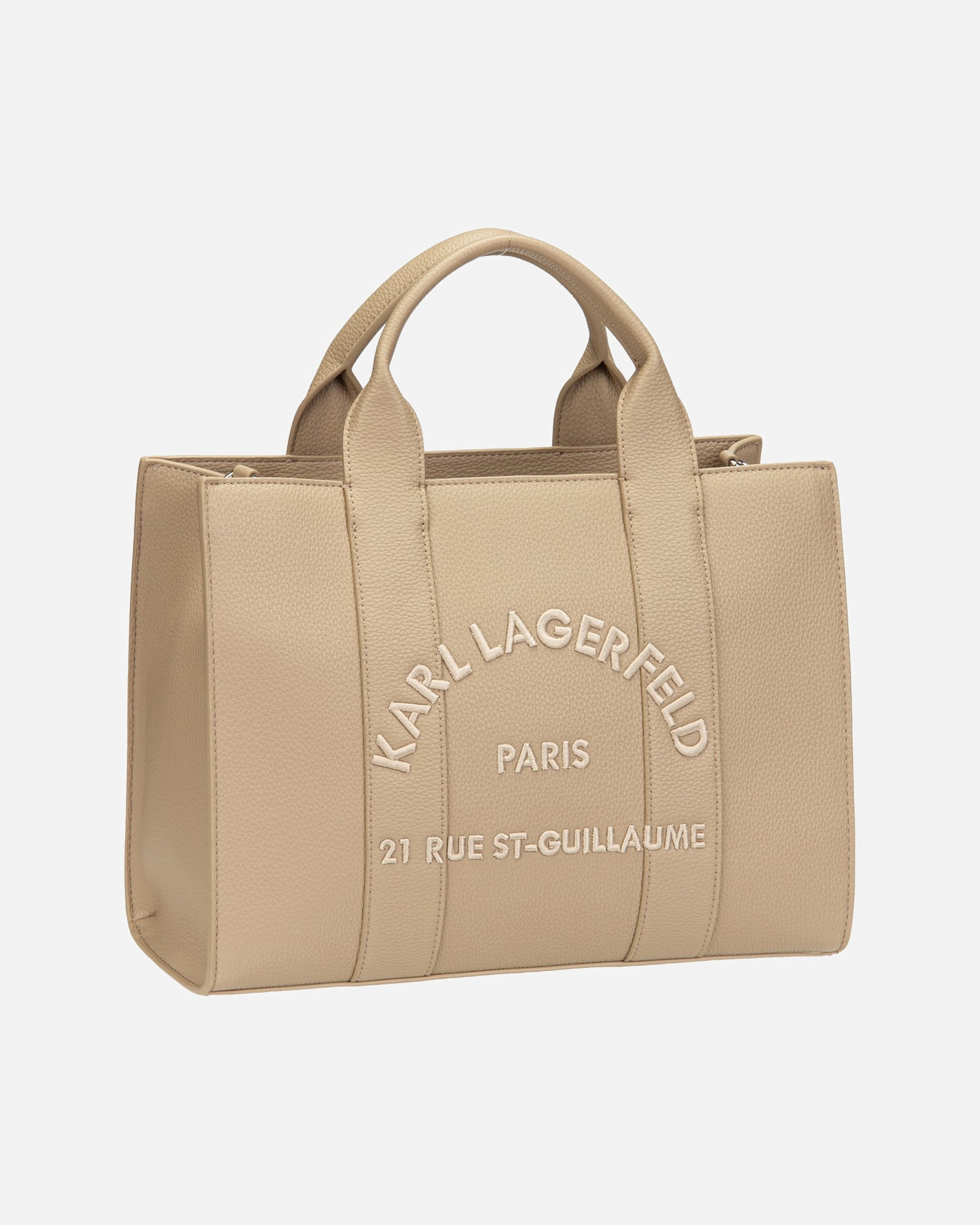 Handtasche für Unisex Karl Lagerfeld Handtasche K/RSG MD Square Tote Peb Emb Nougat