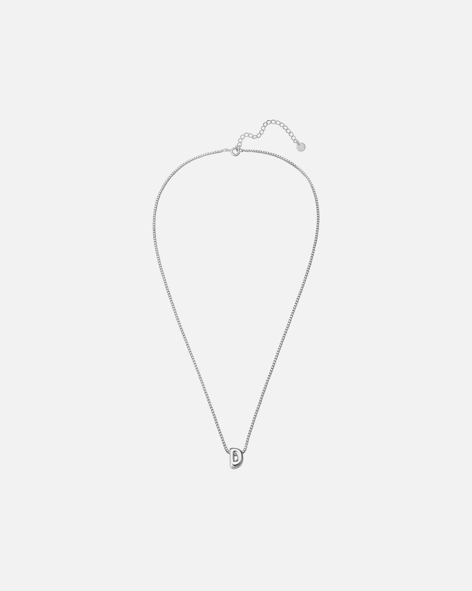 Halskette für Weiblich Glanzstücke München Halskette Buchstabe D aus Sterling Silber in silber 40,0 cm Basiskette + 5,0 cm Verlängerung