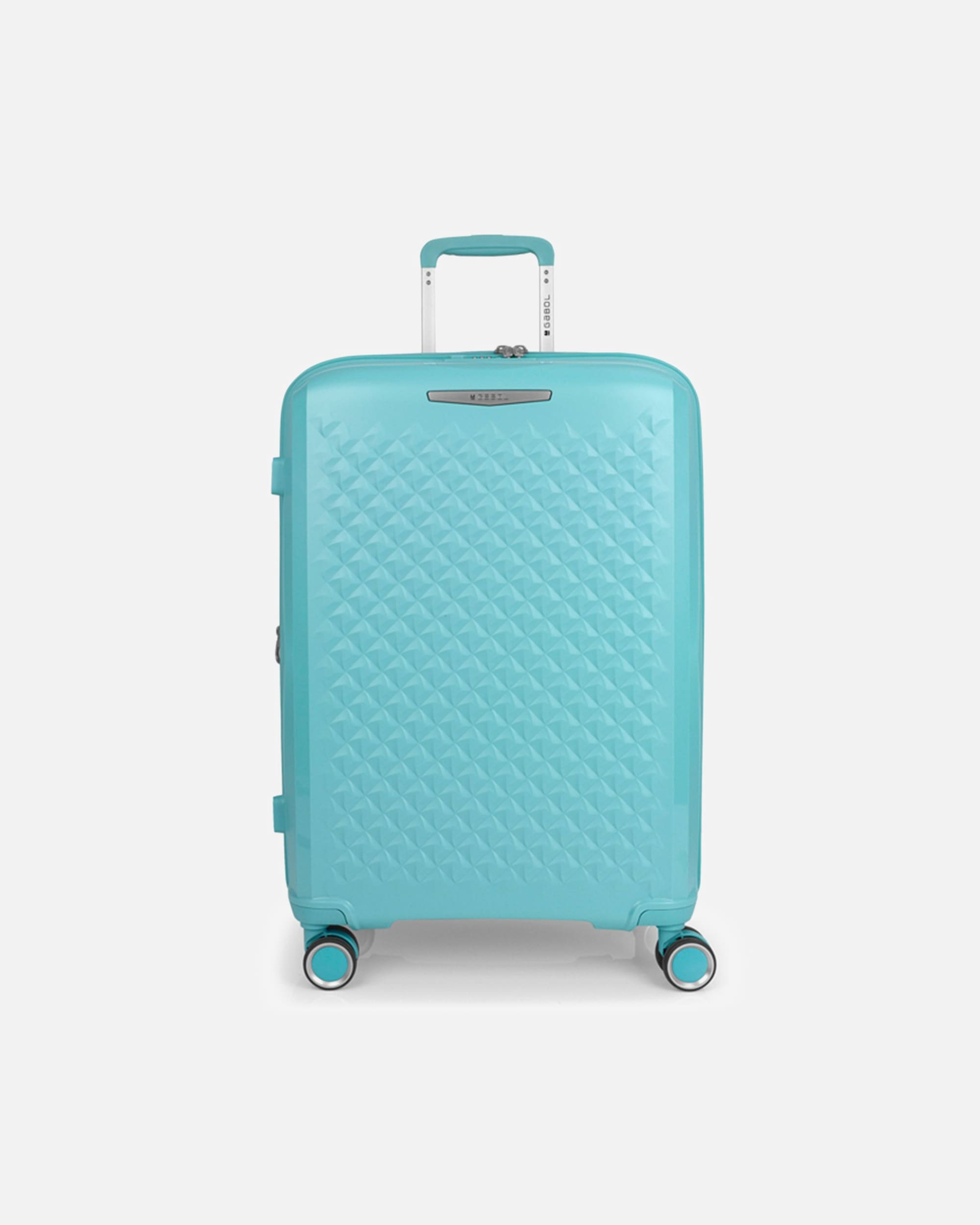 Koffer für Männlich Gabol Queens 4 Rollen Trolley M 64.5 cm mit Dehnfalte verde menta
