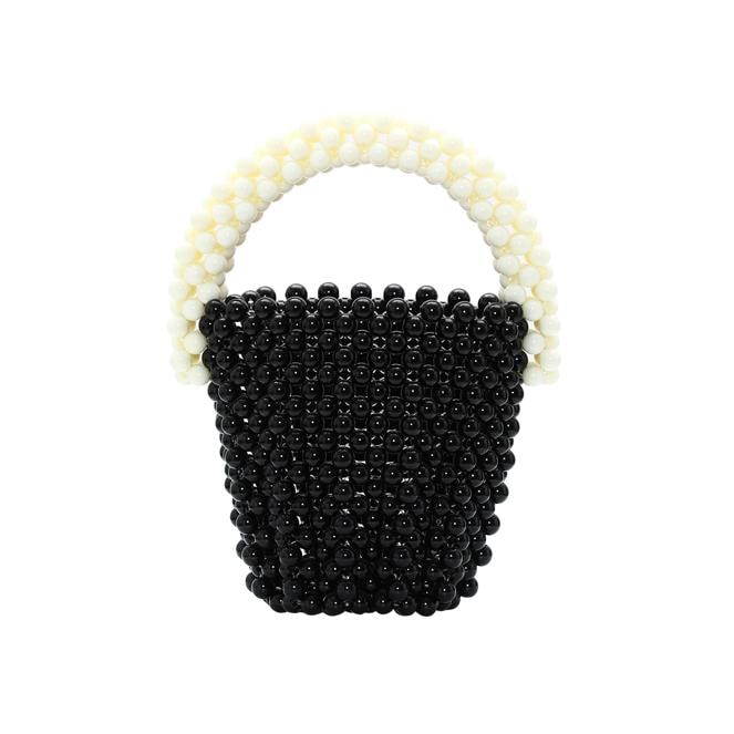 FELIPA Handtasche Schwarz Wollweiss Damen