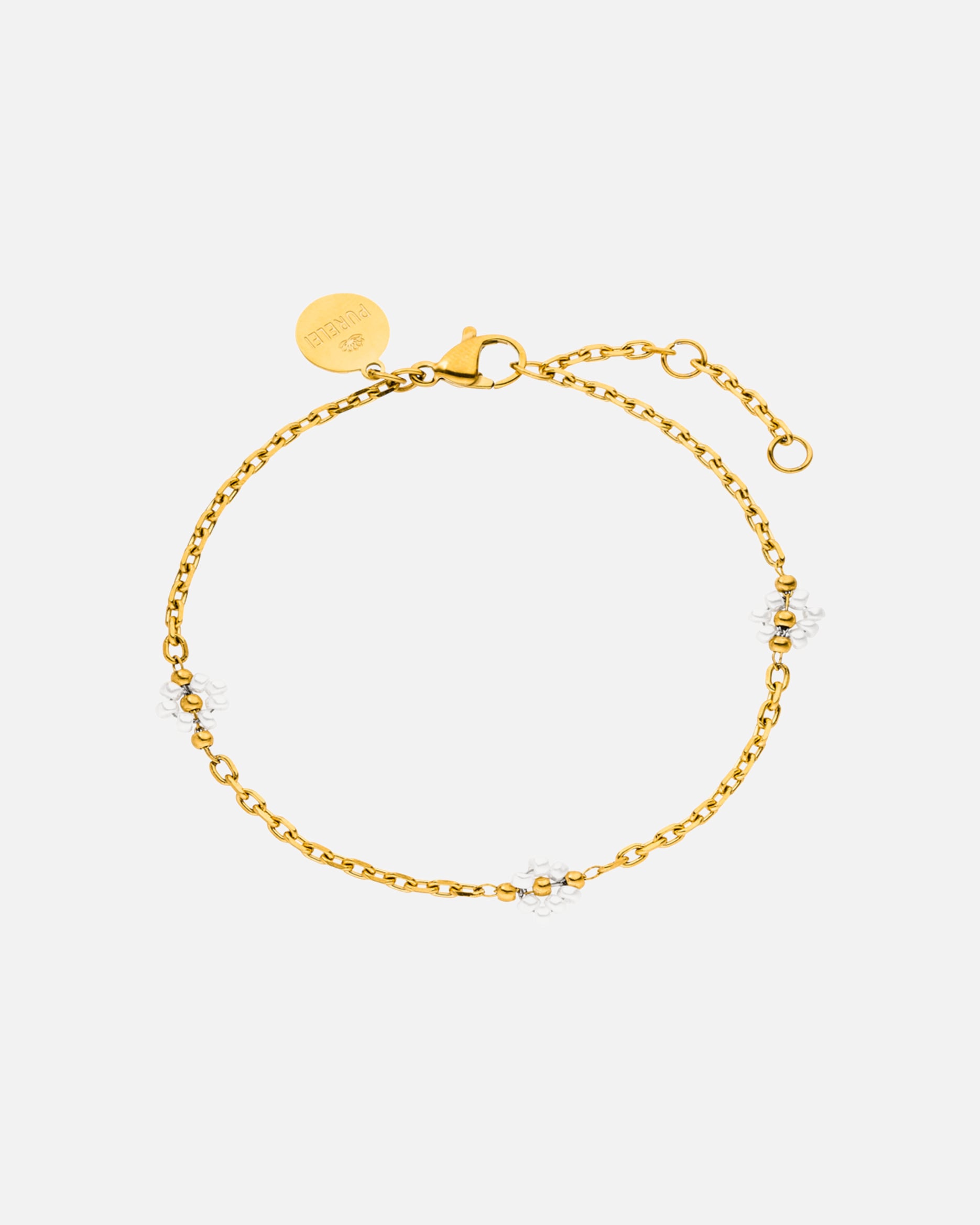 Fußschmuck für Unisex Purelei Linen Blossom Fußkettchen 100% Edelstahl Gold