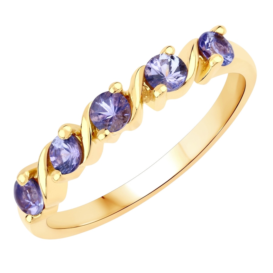 Rafaela Donata Ring Sterling Silber Tansanit in Gelbgold 60 Damen