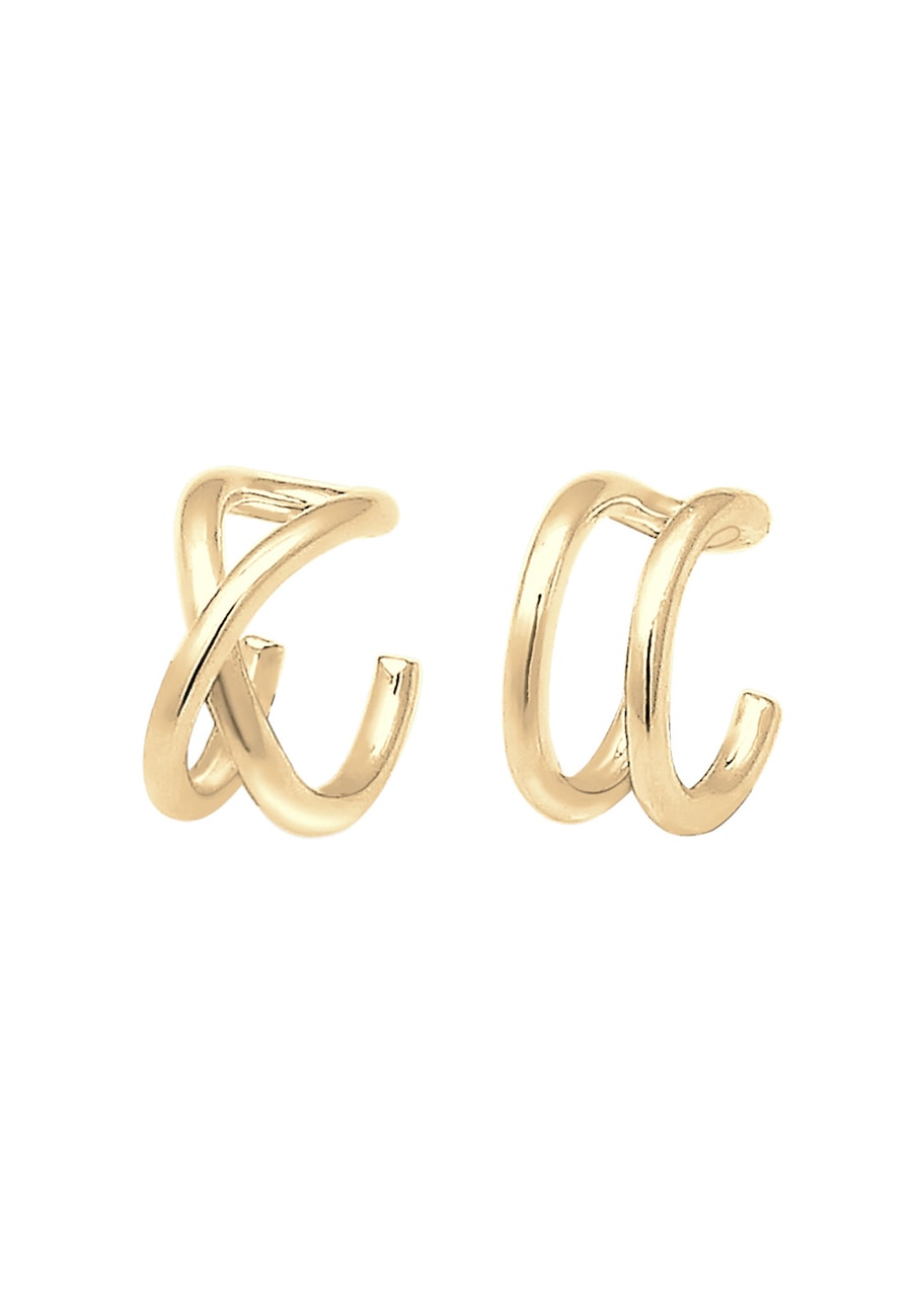 Elli Earcuff Klemme Set Geo Basic Minimal 925 Silber goldfarben Damen