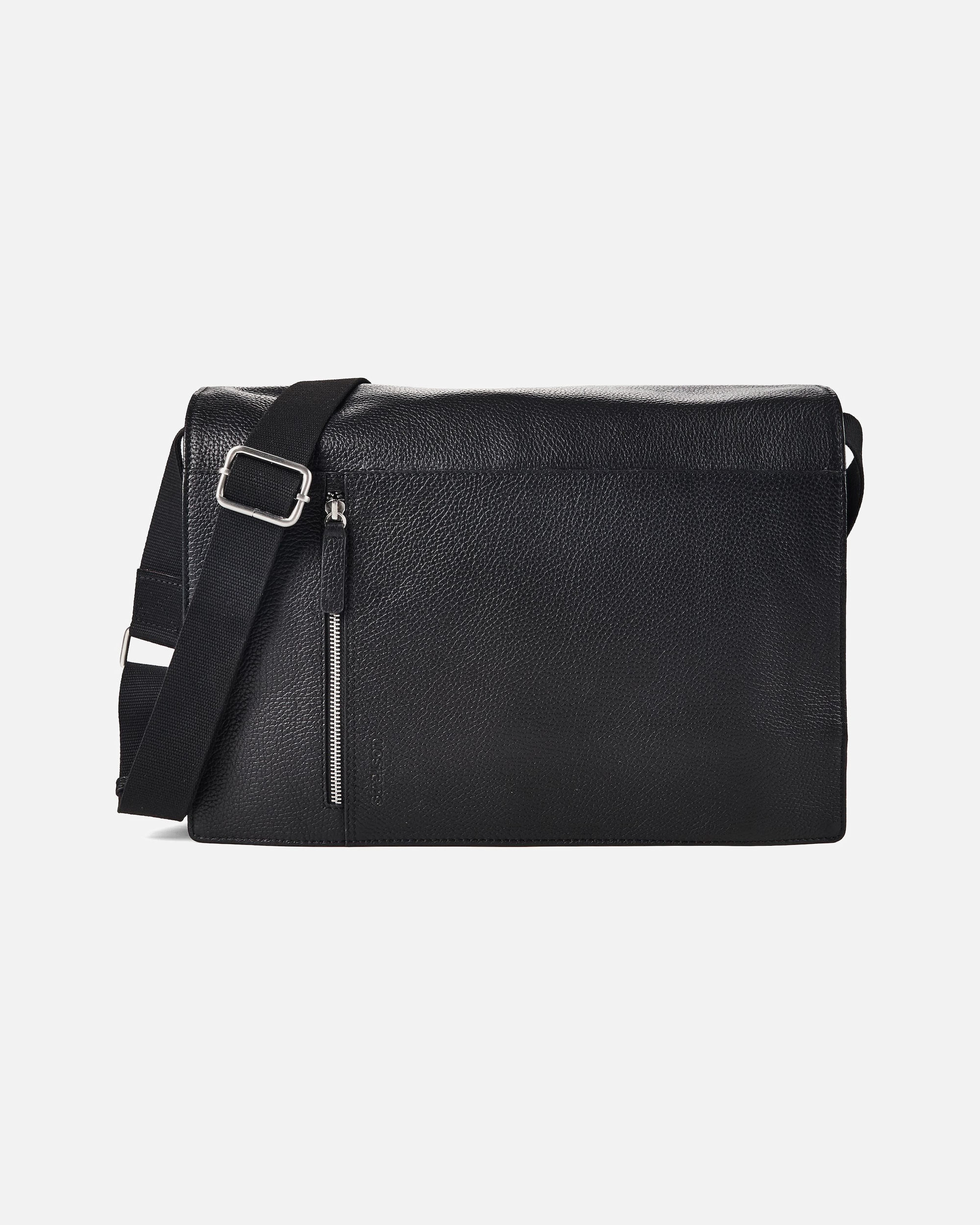 Laptoptasche für Männlich Strellson Kennington Messenger Leder 38 cm Laptopfach black