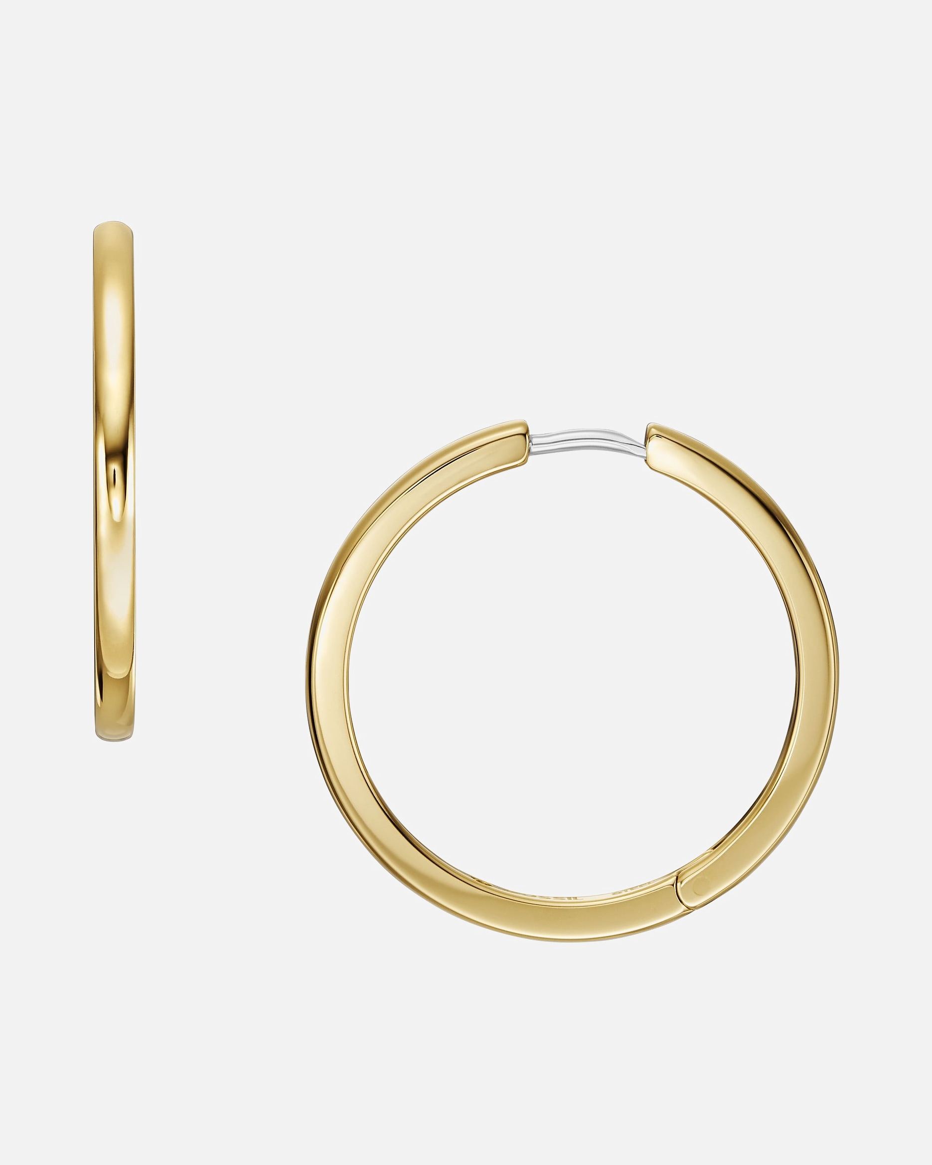 Ohrringe für Weiblich Fossil Creolen Edelstahl One Size