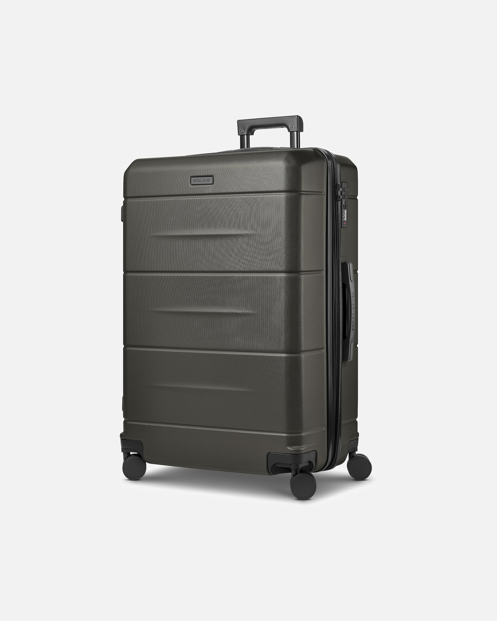 Koffer für Männlich Police London 4 Rollen Trolley 74 cm mit Dehnfalte cool olive