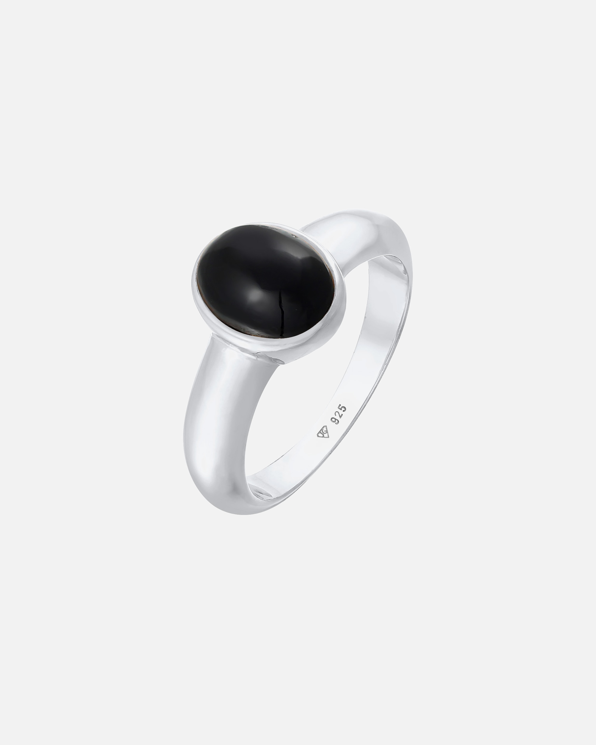 Ring für Männlich KUZZOI Herren Siegelring Onyx Oval Basic 925 Silber 62