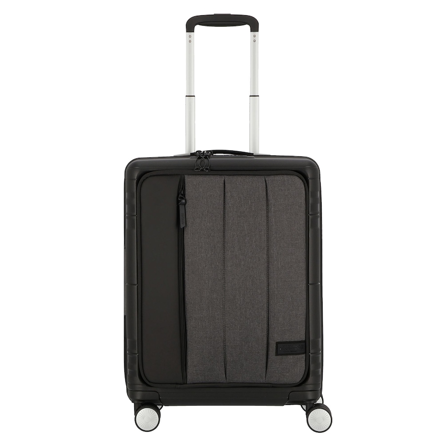 American Tourister Hello Cabin 4 Rollen Kabinentrolley 55 cm Laptopfach grey melange Schwarz Herren