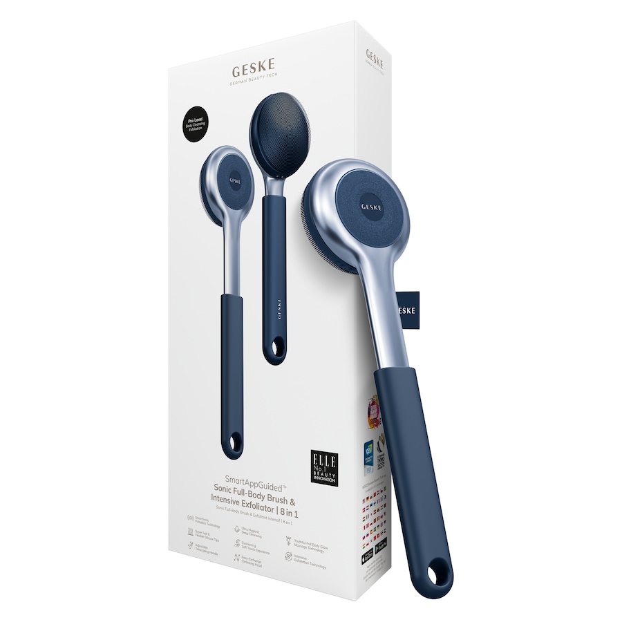 GESKE Sonic Full-Body Brush & Intensive Exfoliator | 8 in 1 Midnight