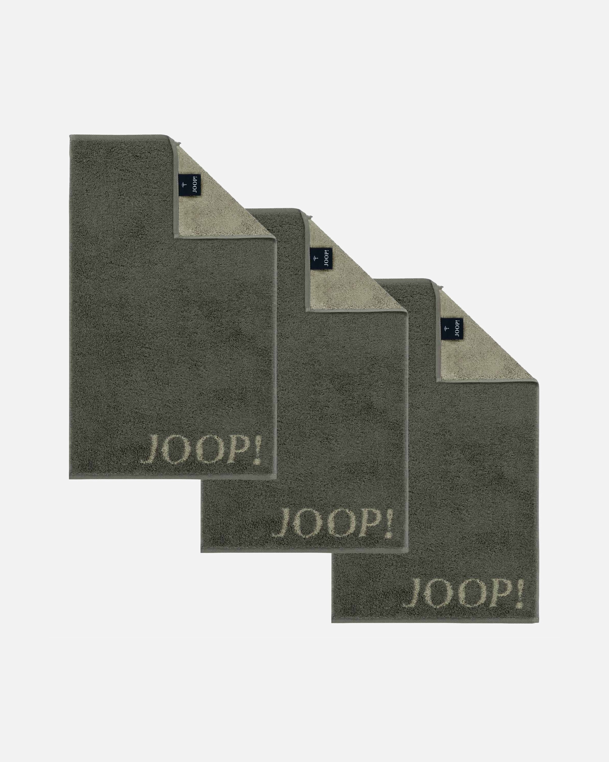 Handtuch für Unisex JOOP! Gästetuch 3er Pack 'J! Joop! Contour' Oliv