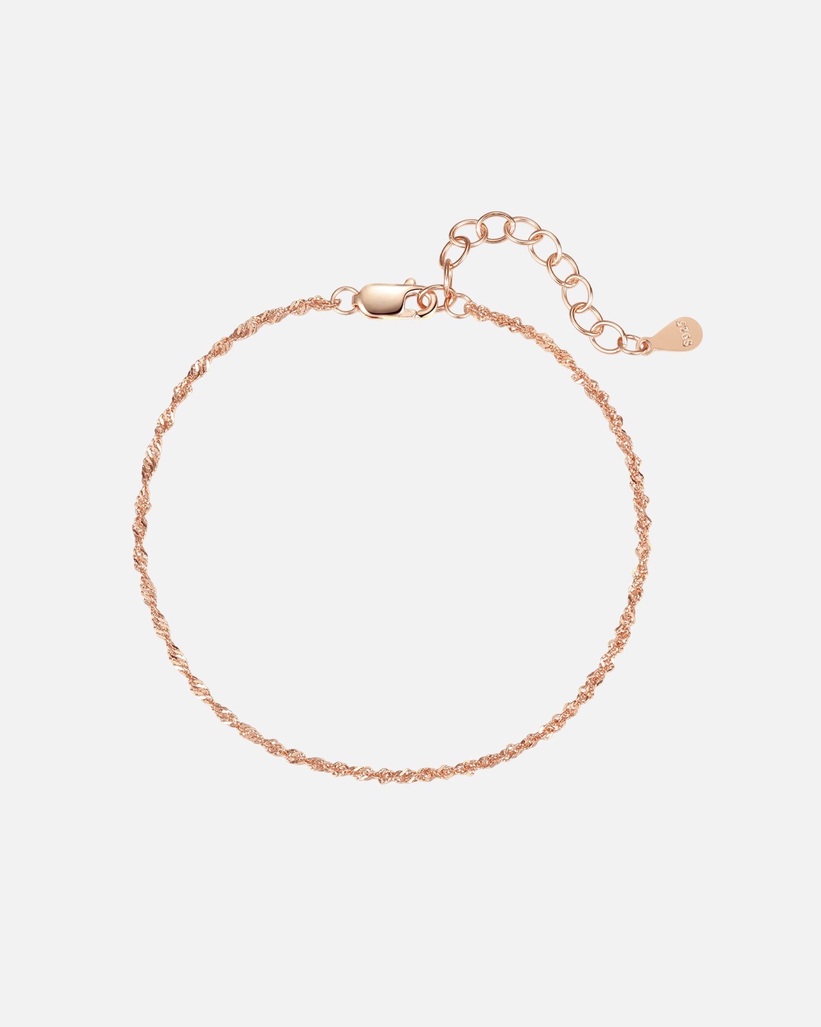 Armband für Weiblich Hey Happiness Default Brand Line Feines Gliederarmband aus 925 Silber Rosegold