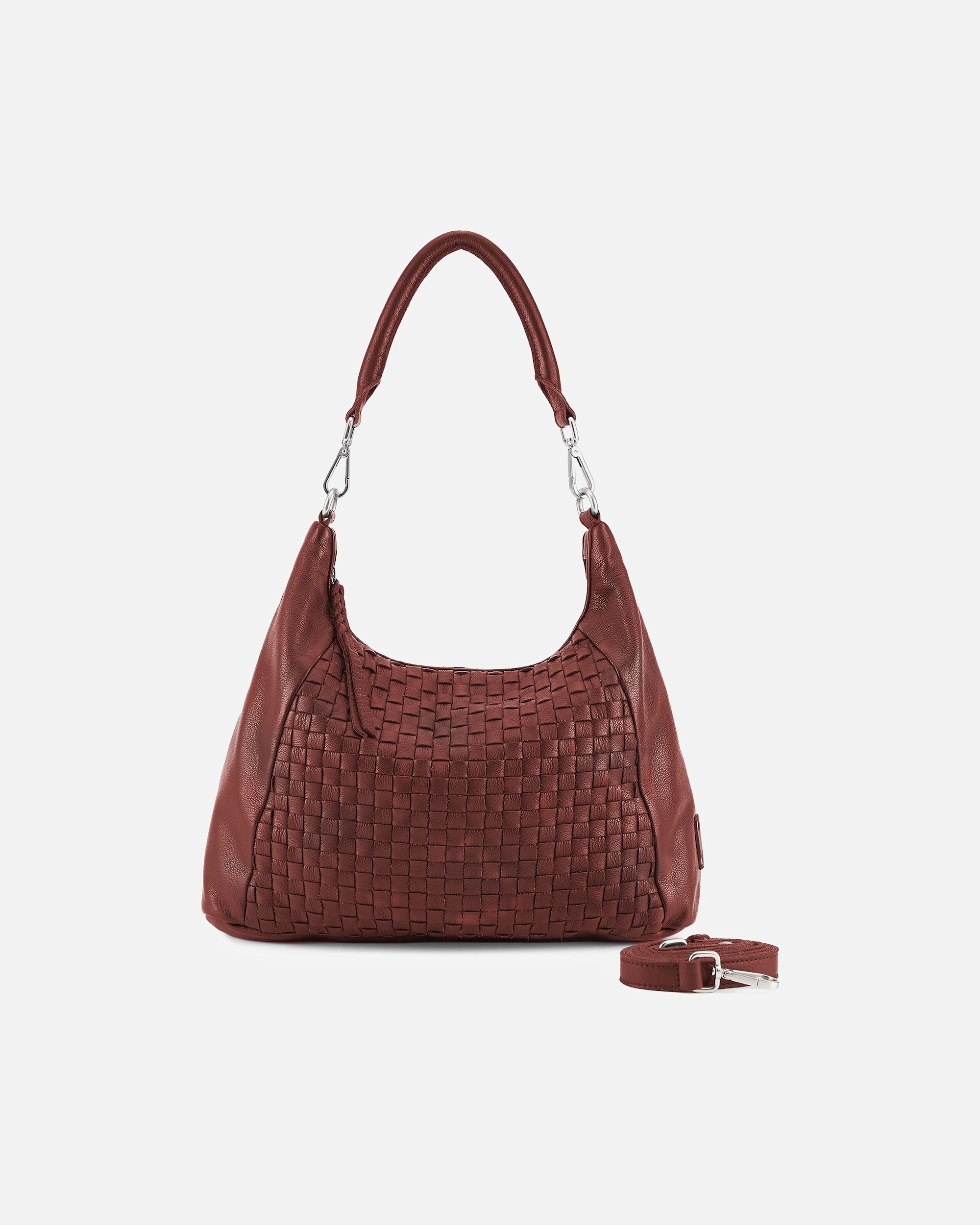 Tasche für Weiblich FREDsBRUDER Calm Weave Schultertasche deep sandalwood