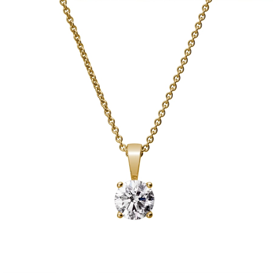 Lyomi Anhänger mit Kette 585/- Gold Diamant Lab Grown weiß 1,0ct. gelb vergoldet Damen