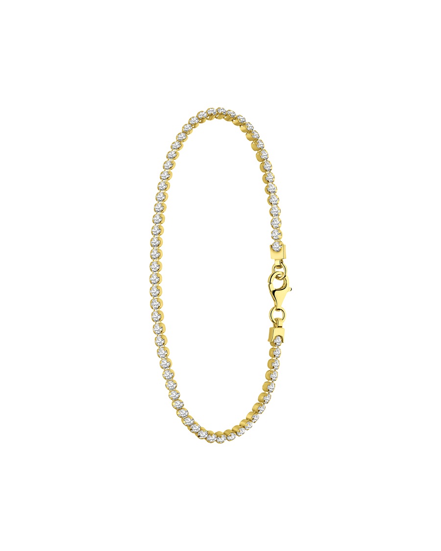 Lucardi Armband 925 Silber Gold - 21.0 Damen