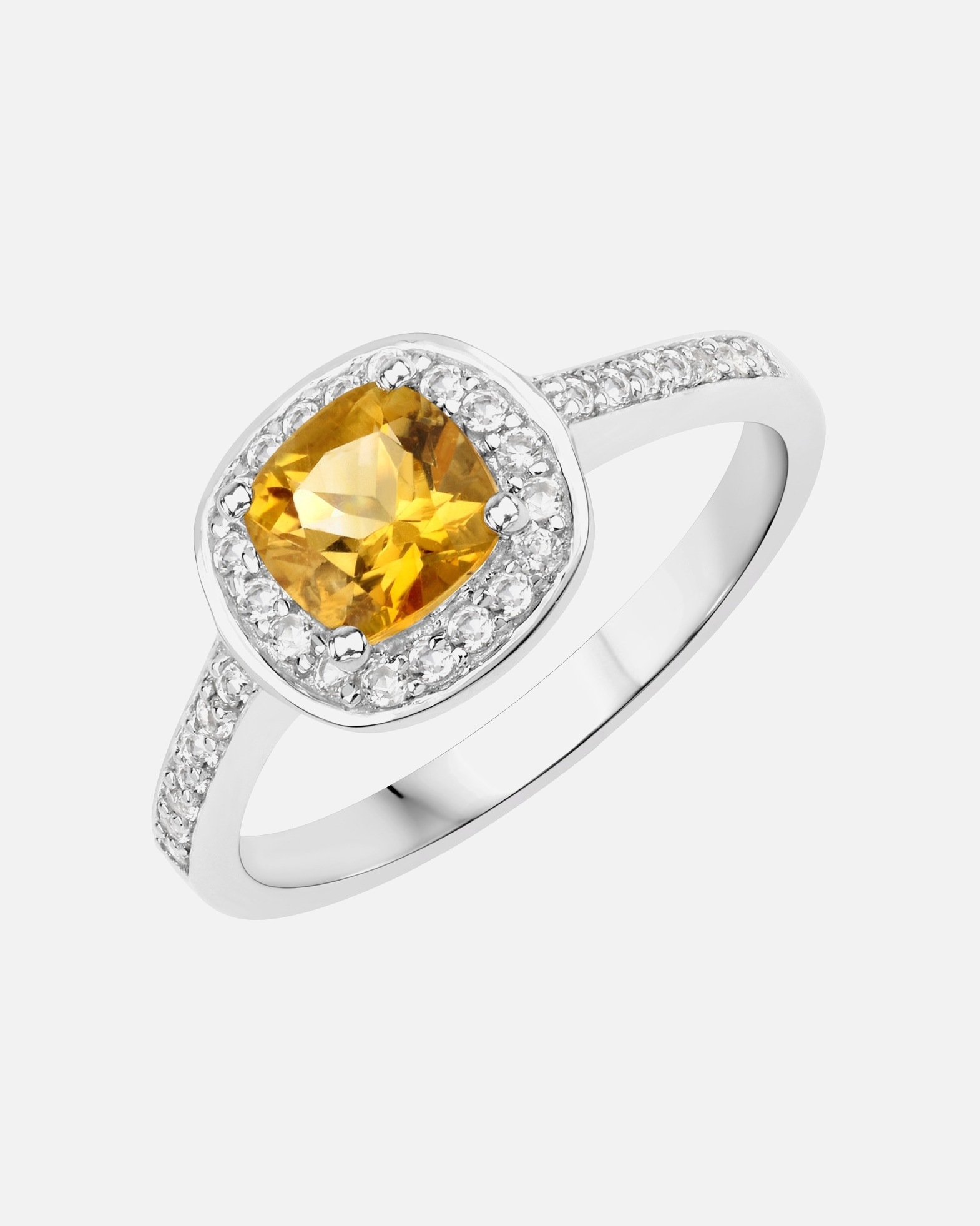 Ring für Weiblich Rafaela Donata Ring Sterling Silber Citrin in Silber 58