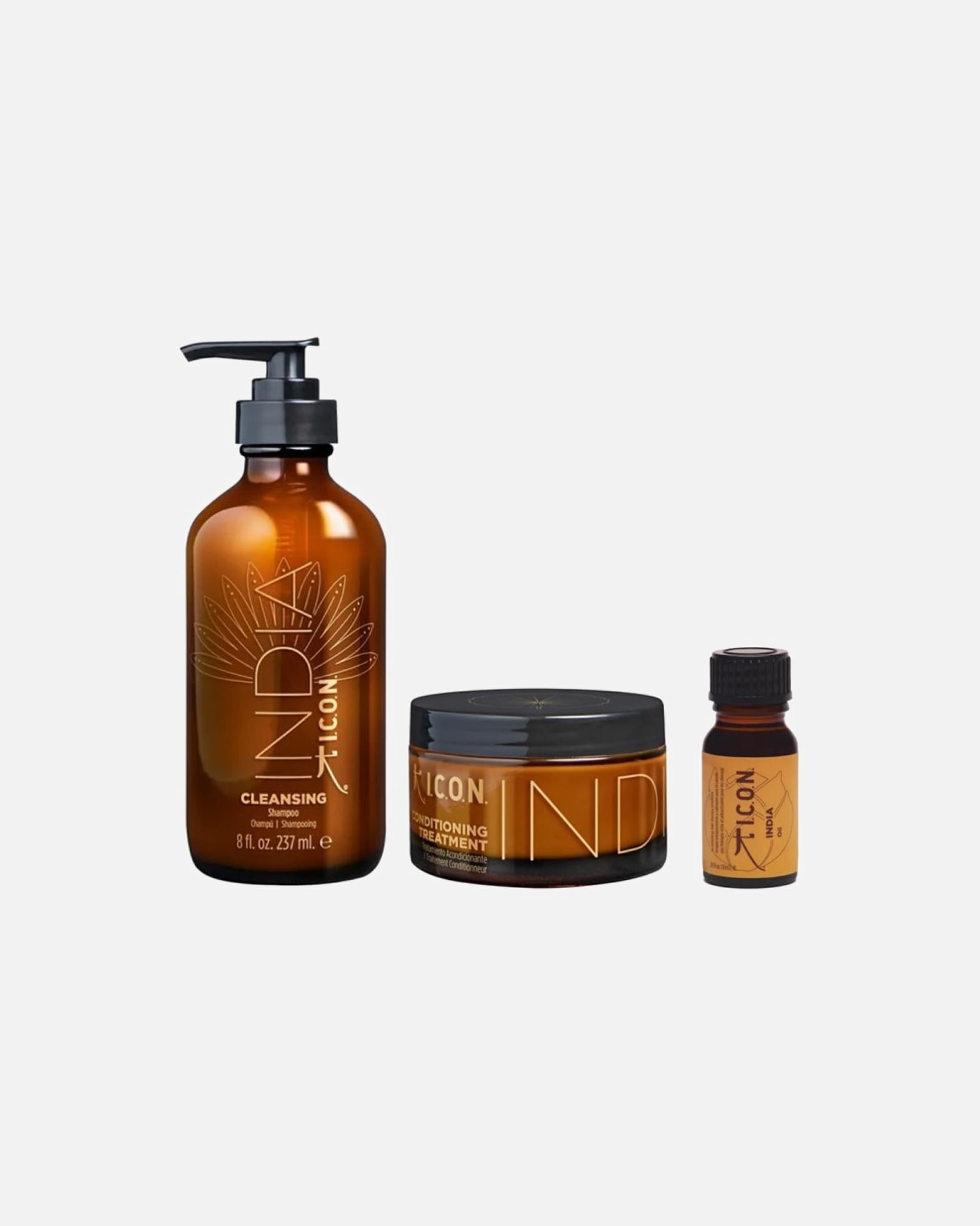 Haarpflegeset für Weiblich ICON INDIA CLEANSING Bundle mit Moringa + Oil Reisegröße 1 Stück