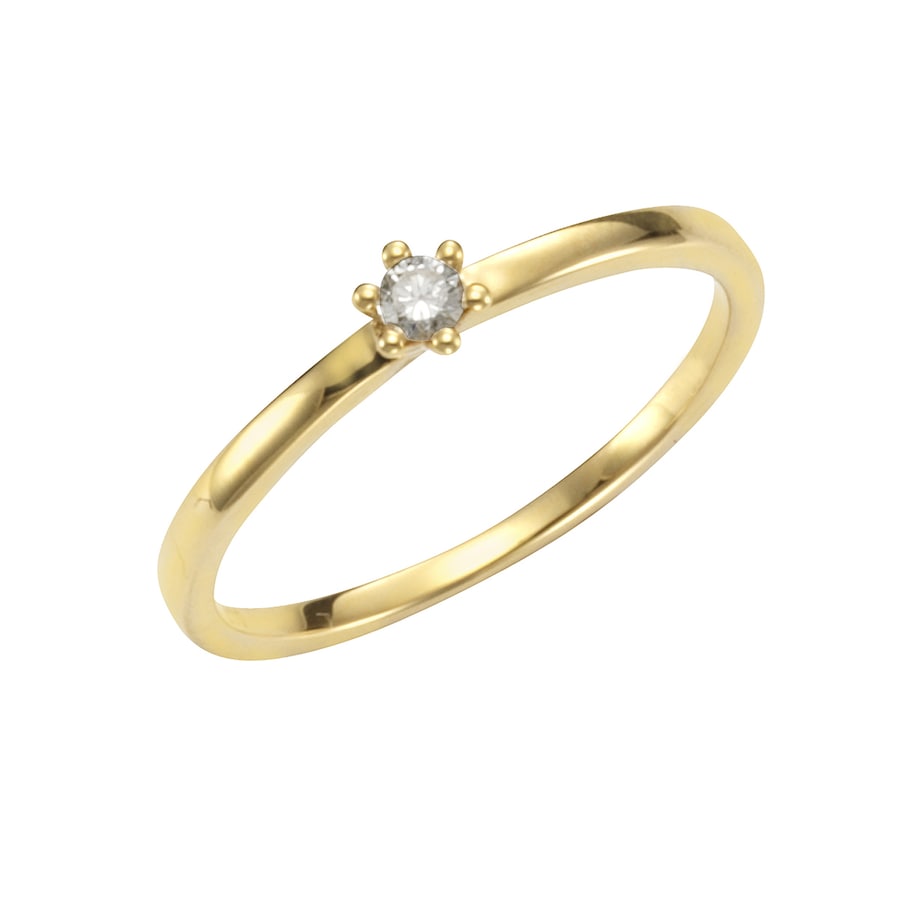 Orolino Ring 585/- Gold Brillant weiß 0,07ct. 052 (16,6) Damen