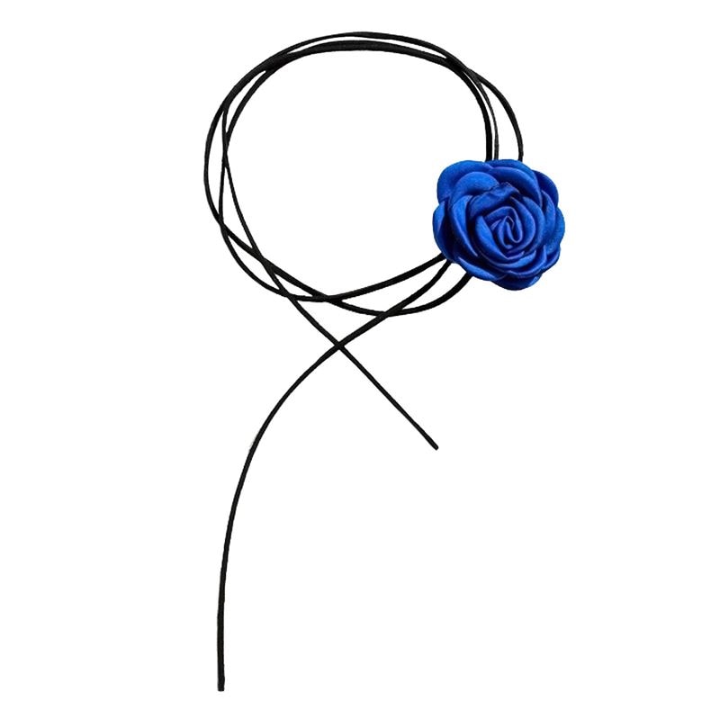SOHO Rose Choker Halskette Blau