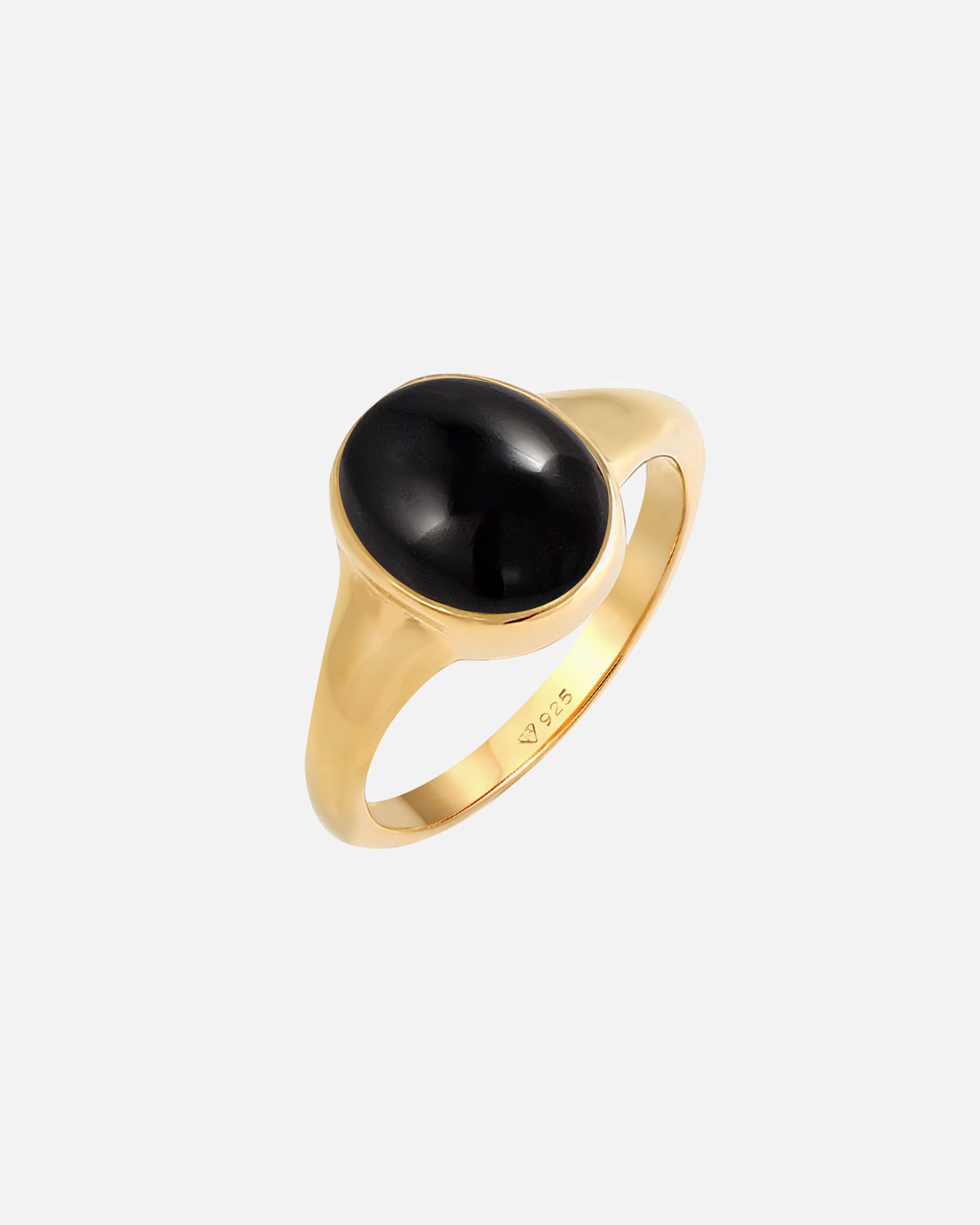 Ring für Weiblich Elli Siegelring Onyx Oval klassik 925 Silber 52