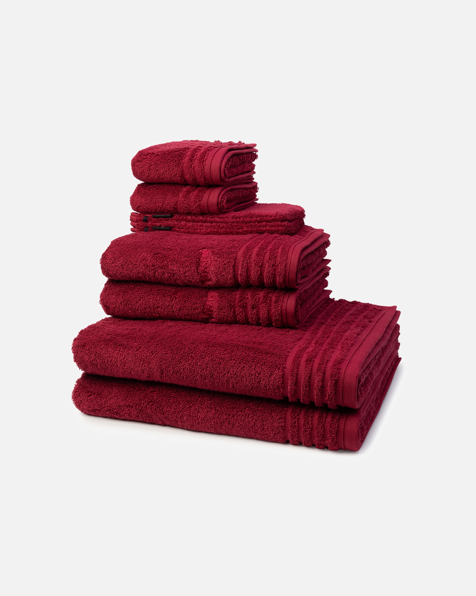 Handtuch für Unisex Vossen Vienna Supersoft 8-teilig Handtuch-Set Rubin