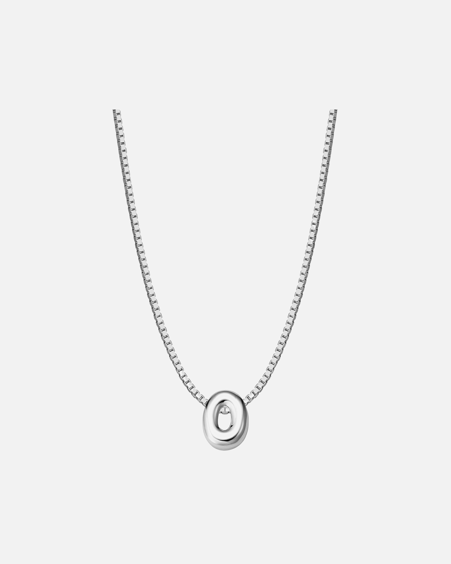 Halskette für Weiblich Glanzstücke München Halskette Buchstabe O aus Sterling Silber in silber 40,0 cm Basiskette + 5,0 cm Verlängerung