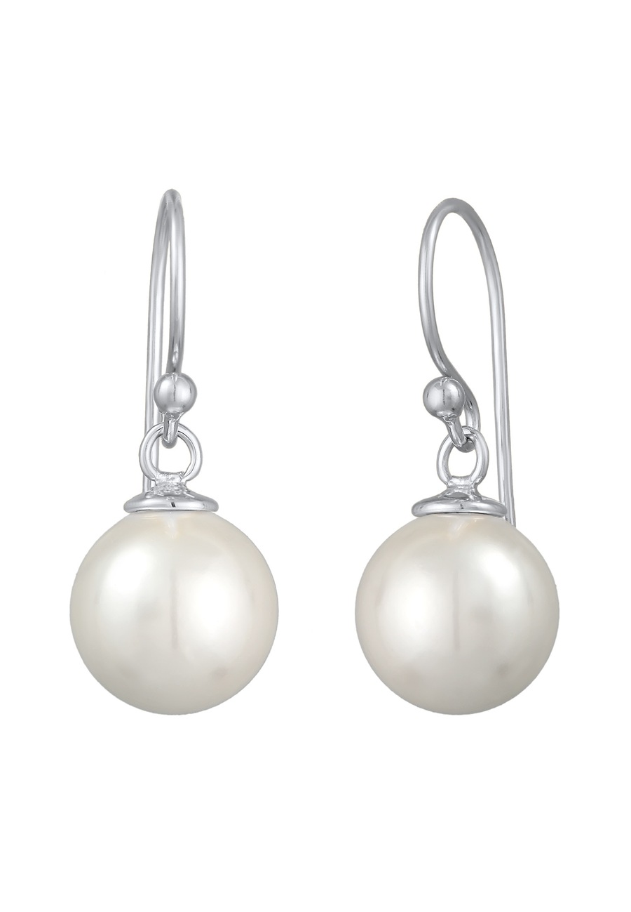 Elli Muschelkernperlen Ohrhänger Klassik 925 Silber silberfarben Damen