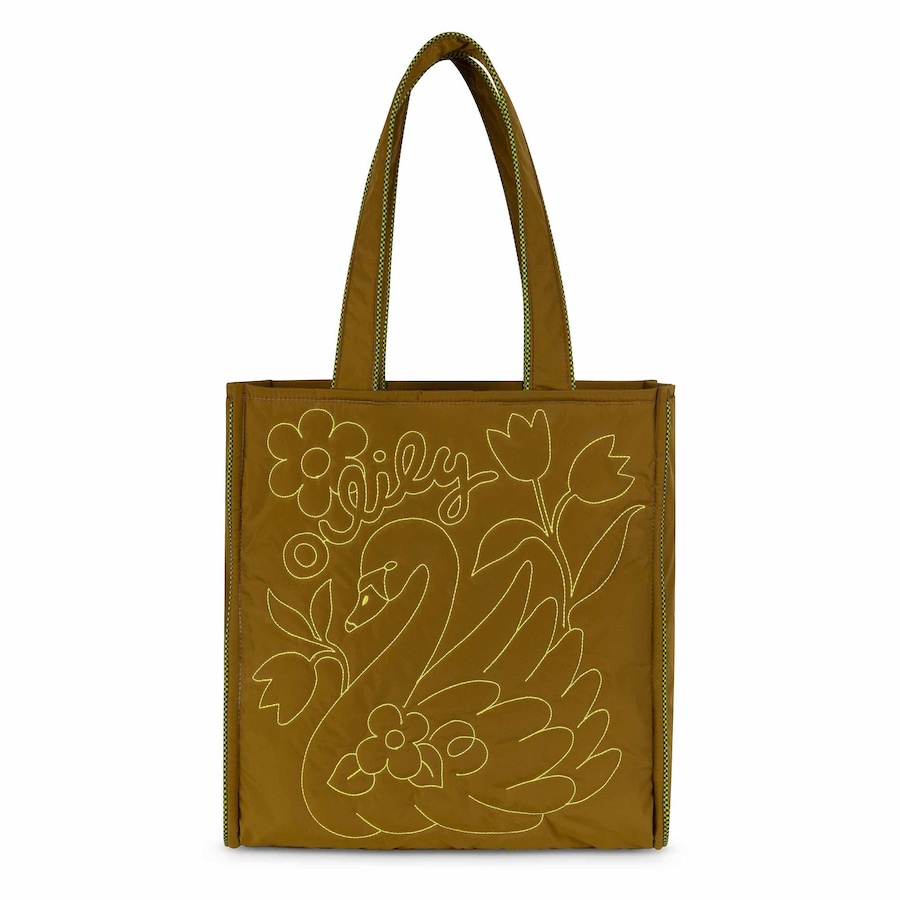 Oilily Quilted Flowers Shopper green moss Braun Damen