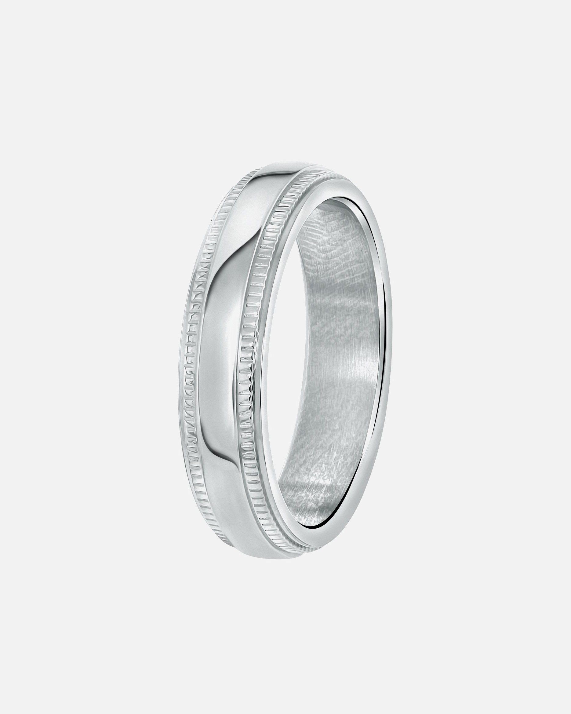 Ring für Männlich Lucardi Ringe 'Marbella' Stahl - silbern 58mm