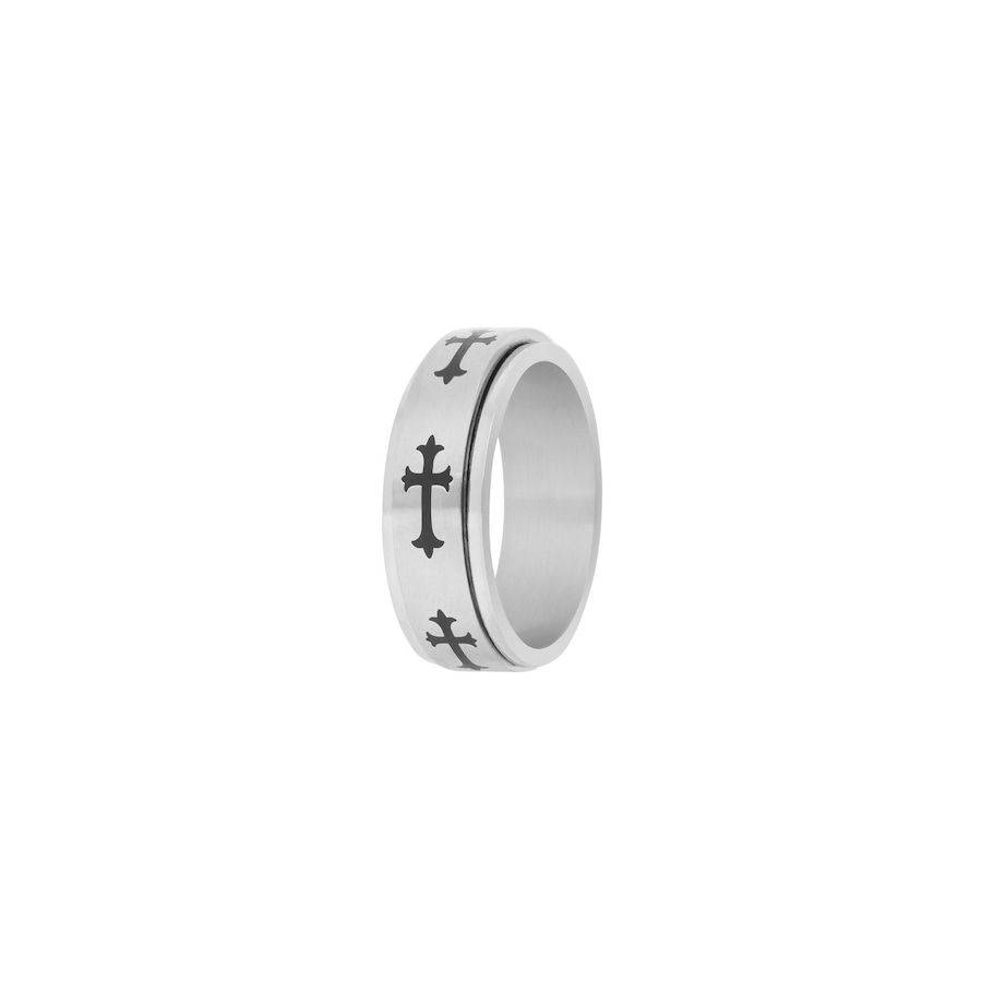 Lucardi Ringe Stahl - silbern 66mm Herren