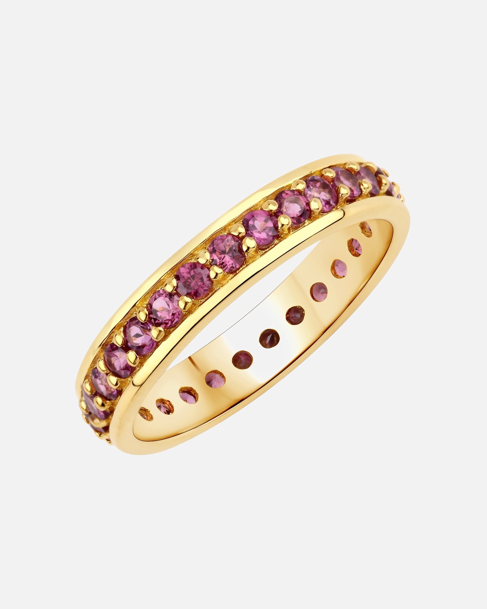 Ring für Weiblich Rafaela Donata Ring Sterling Silber Rhodolith in Gelbgold 56