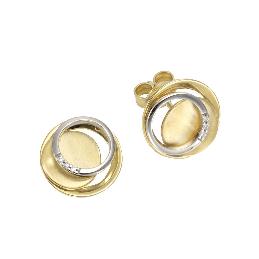 Orolino Ohrringe 585/- Gold Brillant weiß 0,02ct mehrfarbig Damen