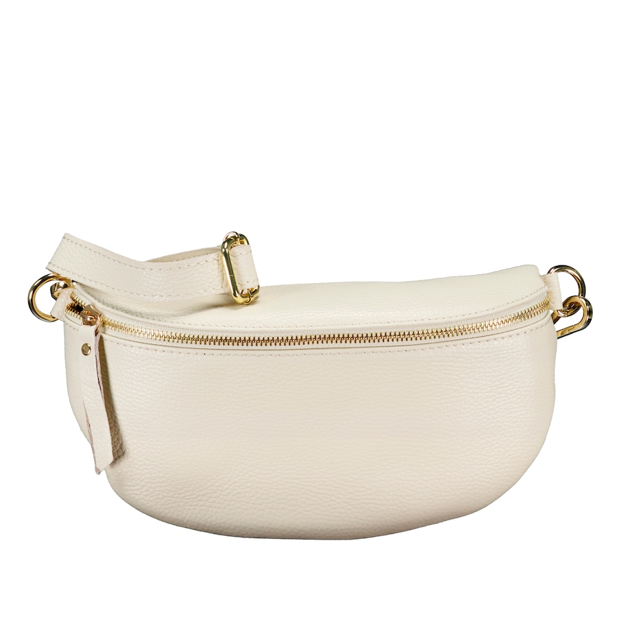 Hausfelder Manufaktur Gürteltasche / Umhängetasche mit Goldfittings Beige Damen