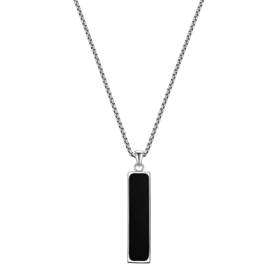 True Rebels Halskette aus Edelstahl in Silber mit Achat 50,0 cm Herren