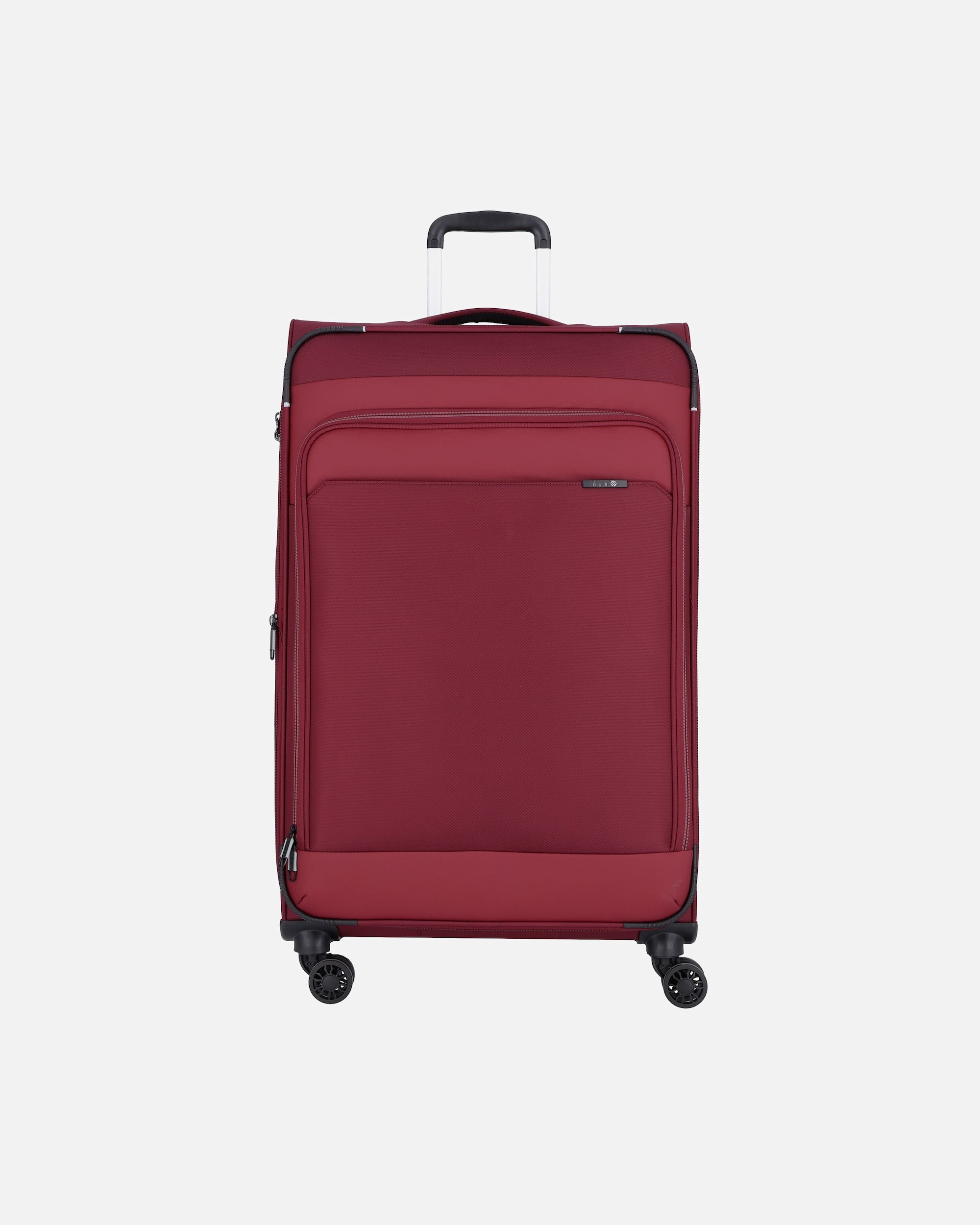 Trolley für Männlich d & n Travel Line 9504 4 Rollen Trolley L 76 cm mit Dehnfalte dark red