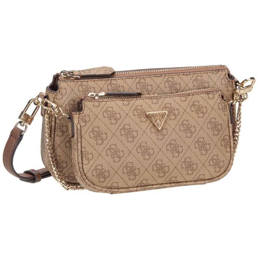 Guess Umhängetasche Noelle II Double Pouch CB Logo Latte/Brown Nude Damen