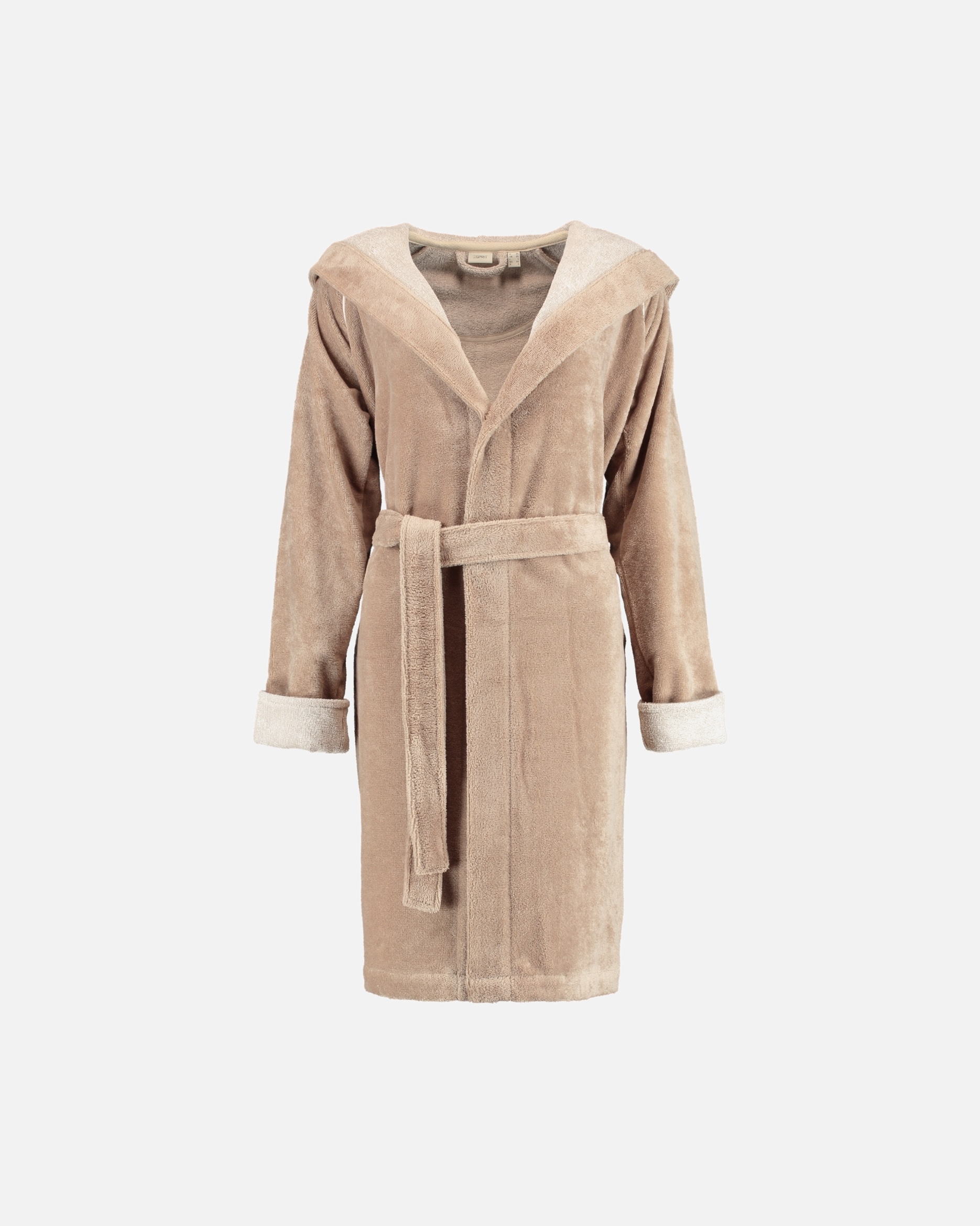 Bademantel für Weiblich Esprit Esprit Bademäntel Damen Kapuze Cosy mocca - 004 XL