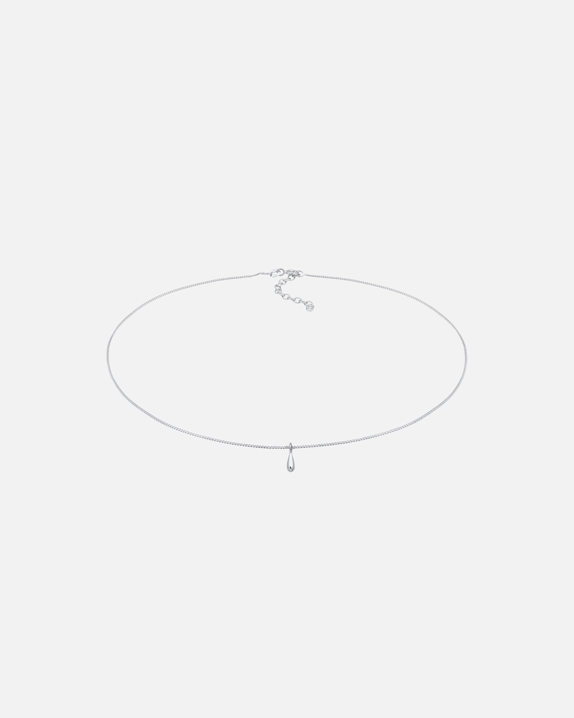 Halskette für Weiblich Elli Elli Halskette Tropfen Drop Anhänger Zart Schlicht 925 Silber silberfarben