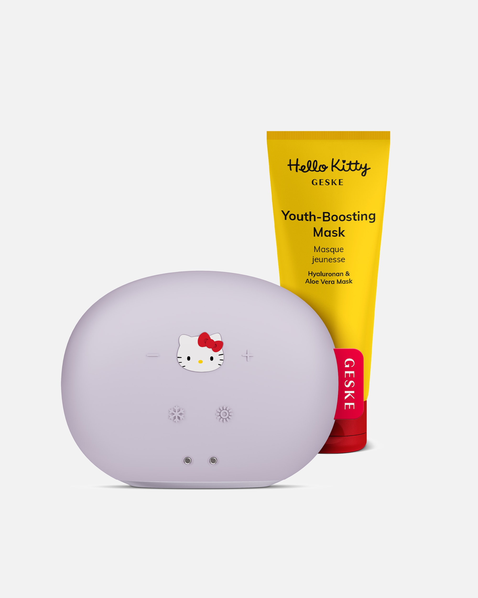 Gesichtspflegeset für Unisex GESKE Sonic Warm & Cool Mask | 8 in 1 | Farbe: Purple + Gratis Kosmetik Purple