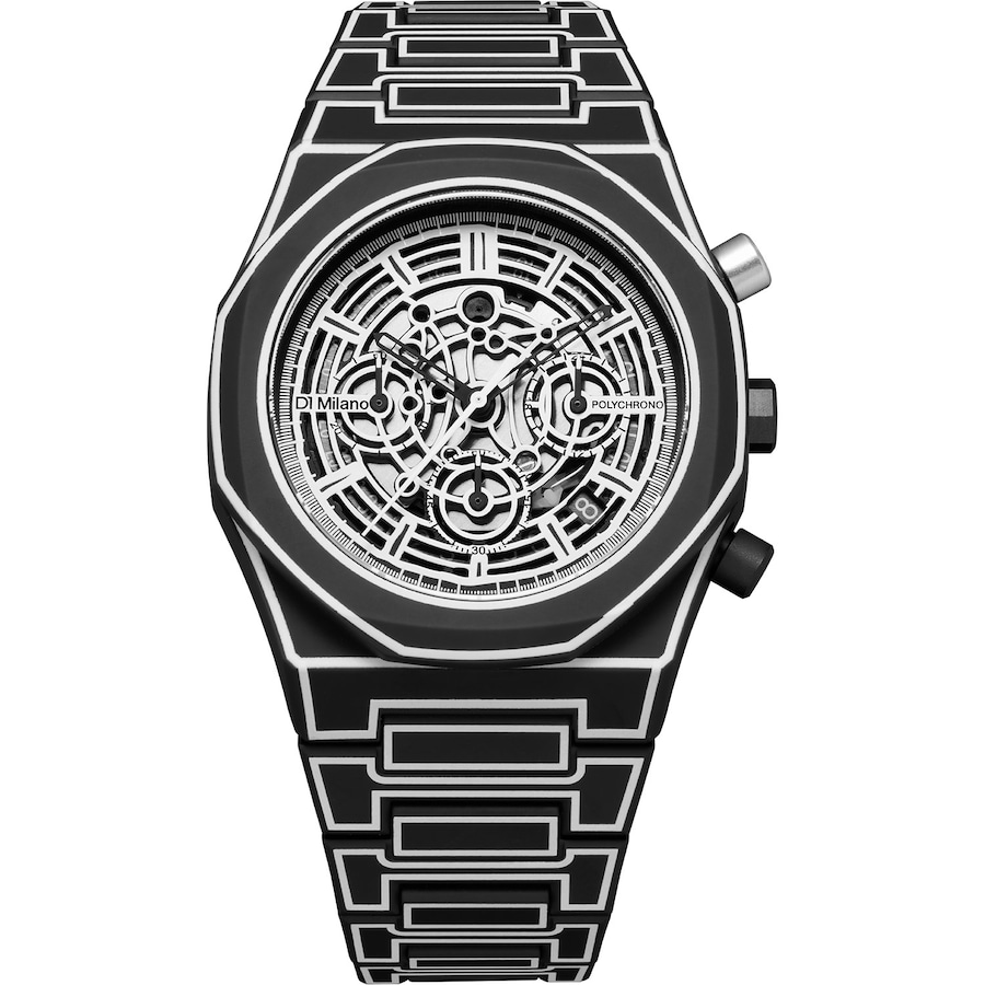 D1 Milano Herrenuhr Polycarbonat schwarz Herren