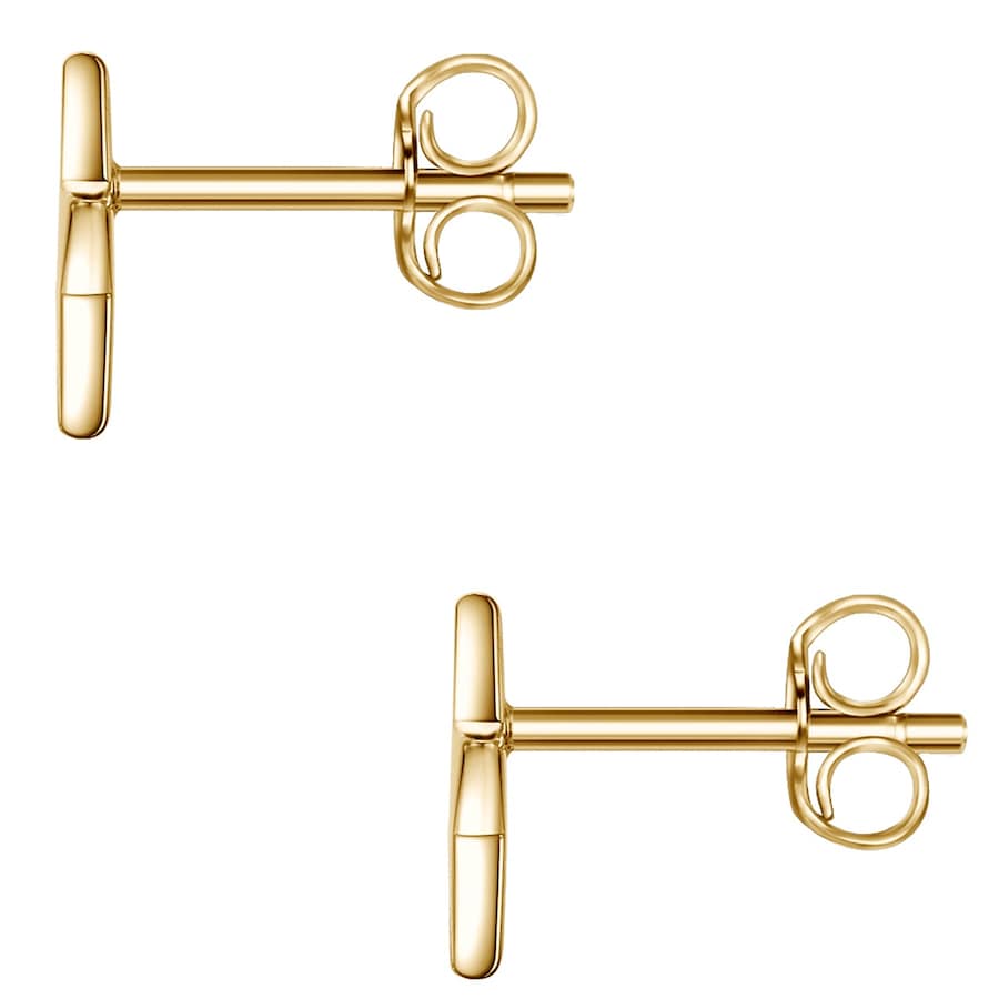 Glanzstücke München Ohrstecker Stern Sterling Silber in Gelbgold 6,8 mm Damen