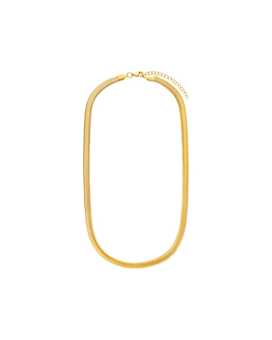 Lucardi Halskette Stahl 47 cm - Gelbgold legiert Gold Damen